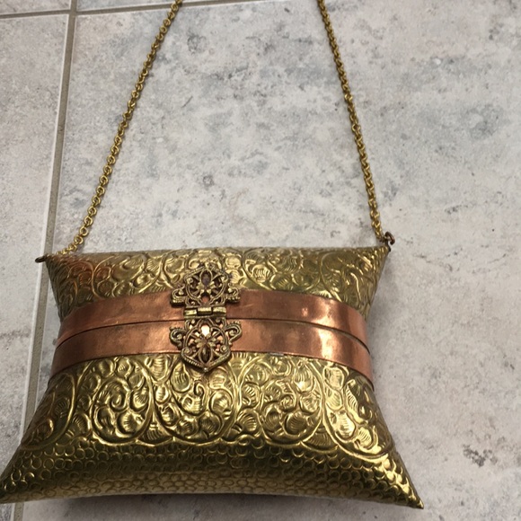 Handbags - Vintage Indian brass and copper purse